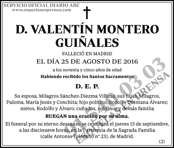 Valentín Montero Guiñales